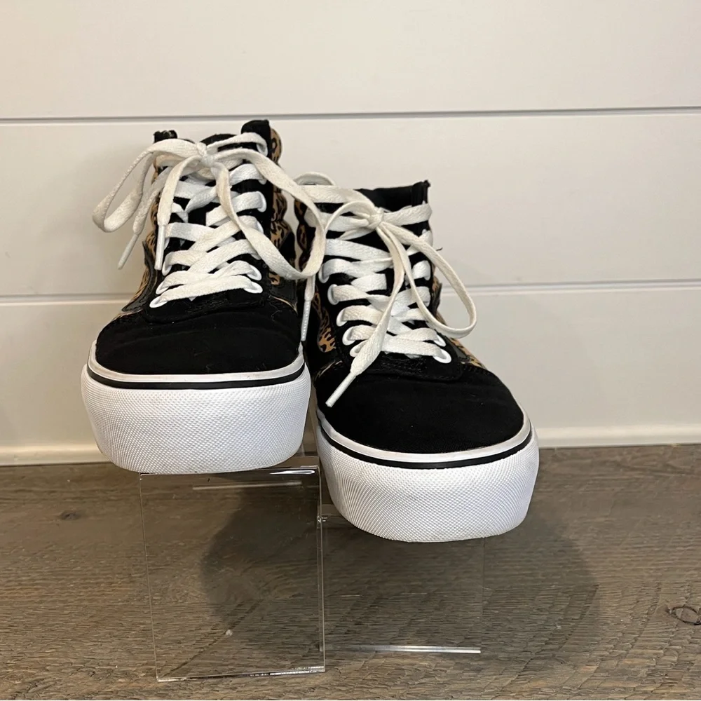 Vans Ward Hi Platform Cheetah Leopard Skate High Top Shoes - Size 8.5 - Picture 5 of 8